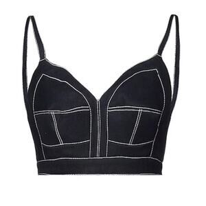 Alexander McQueen Midnight Blue crop top